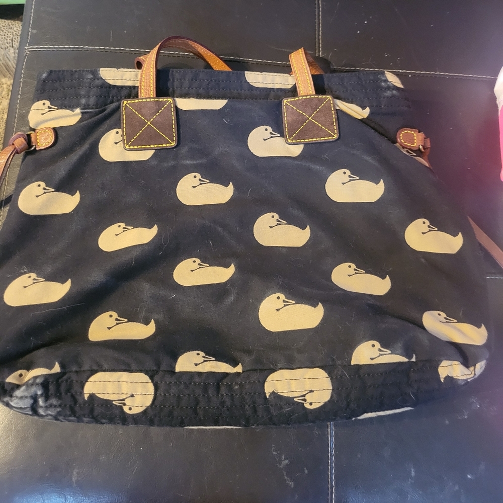 Dooney & Bourke Black and Cream Tote Bag